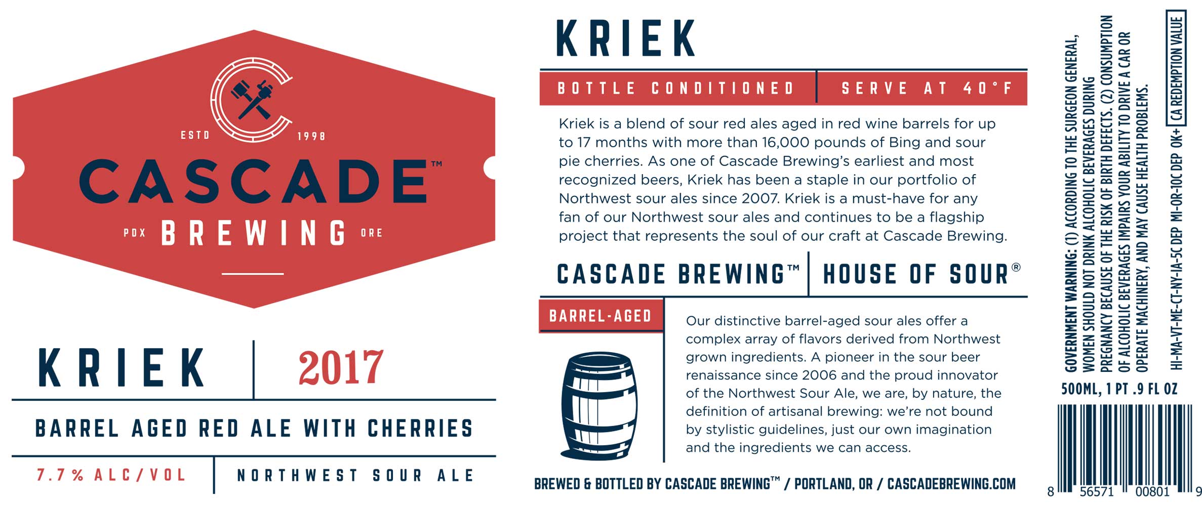 Cascade Brewing Kriek Ale
